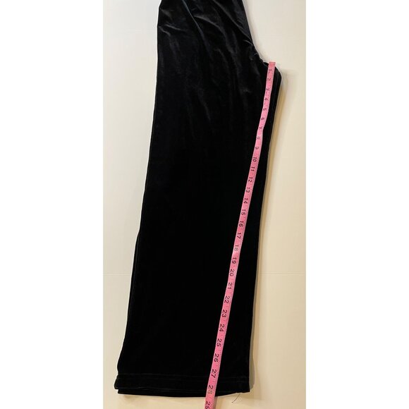 Vtg Caribou Wide Leg Pull On Velvet Pants Size L Whimsigoth Dark Fairy Grunge - Picture 7 of 11